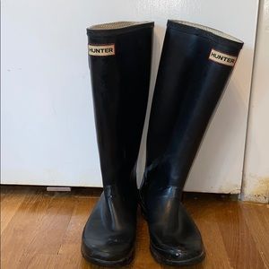 Hunter Rain Boots Tall, Matte Black, Size 7